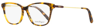 Salvatore Ferragamo Rectangular Eyeglasses SF2851 638 Rust Havana/Gold 54mm 2851