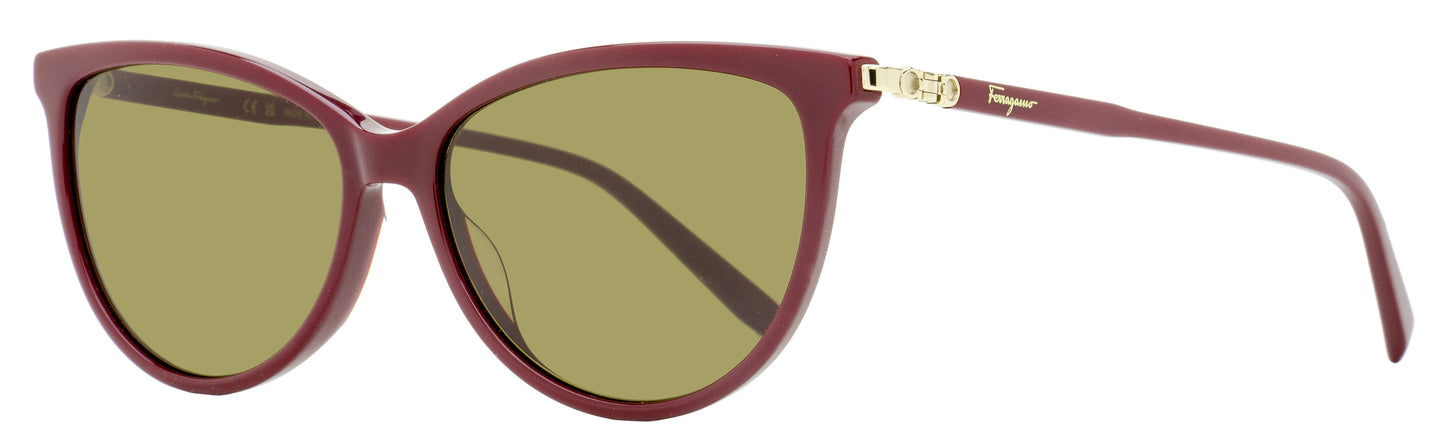 Ferragamo Gancini Cat-Eye Sunglasses SF2870SCP 604 Burgundy 55mm