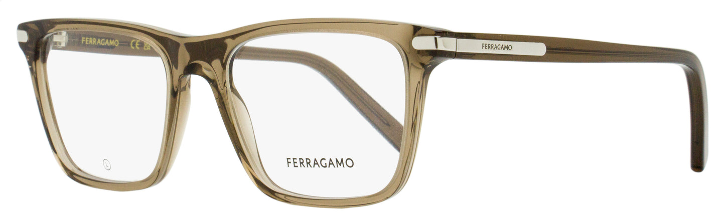 Ferragamo Rectangular Eyeglasses SF2959N 278 Transparent Sand 55mm