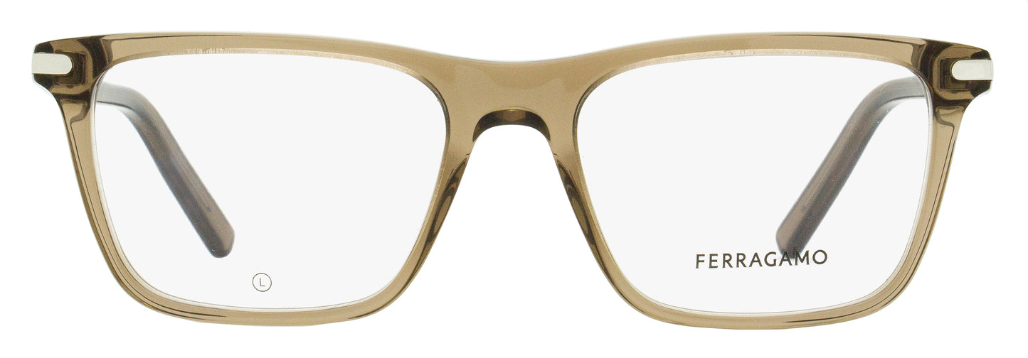 Ferragamo Rectangular Eyeglasses SF2959N 278 Transparent Sand 55mm