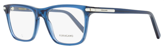 Ferragamo Rectangular Eyeglasses SF2959N 414 Crystal Navy Blue 55mm