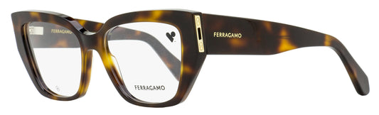 Ferragamo Butterfly Rectangular Eyeglasses SF2972 240 Tortoise 54mm