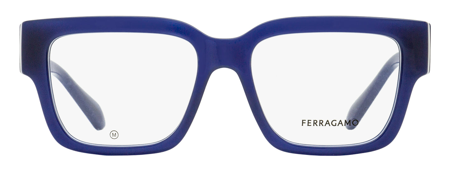 Ferragamo Modified Rectangular Eyeglasses SF2975 423 Opaline Blue 53mm