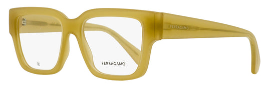 Ferragamo Modified Rectangular Eyeglasses SF2975 708 Opaline Honey 53mm