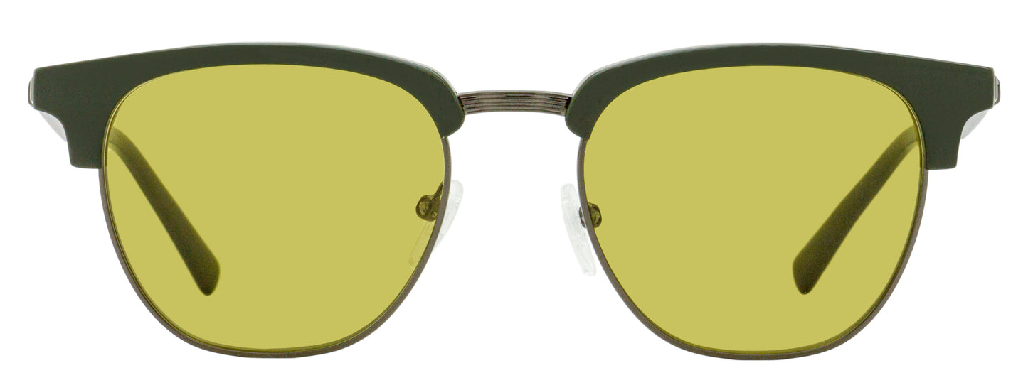 Ferragamo Square Brow Line Sunglasses SF307S 302 Green /Havana 53mm
