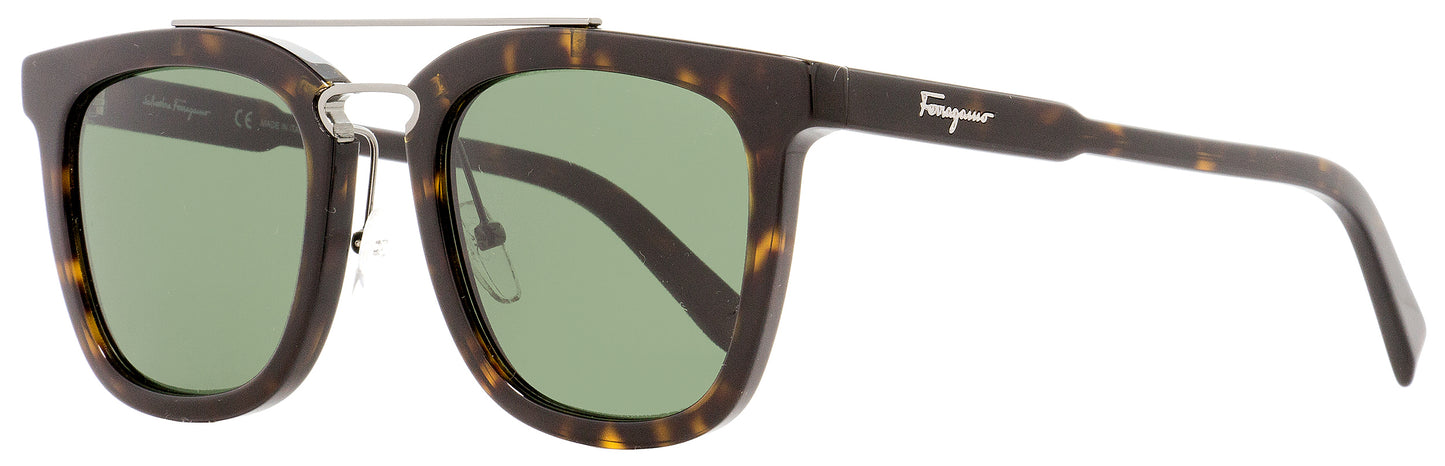 Ferragamo Rectangular Sunglasses SF844S 214 Tortoise/Gunmetal 52mm 844