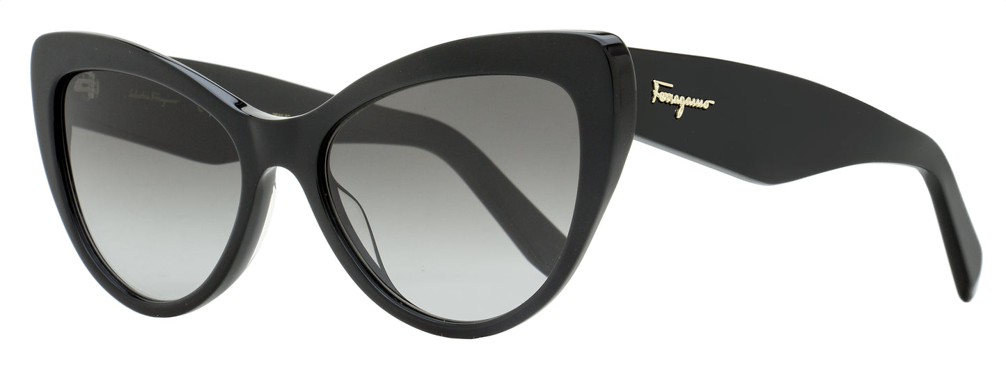 Ferragamo Script Logo Sunglasses SF930S 001 Black 56mm