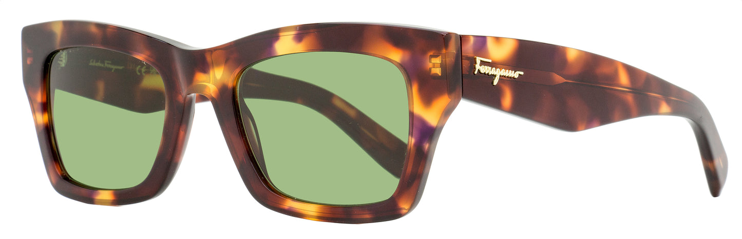 Ferragamo Bold Rectangular Sunglasses SF996SCP 214 Tortoise 51mm