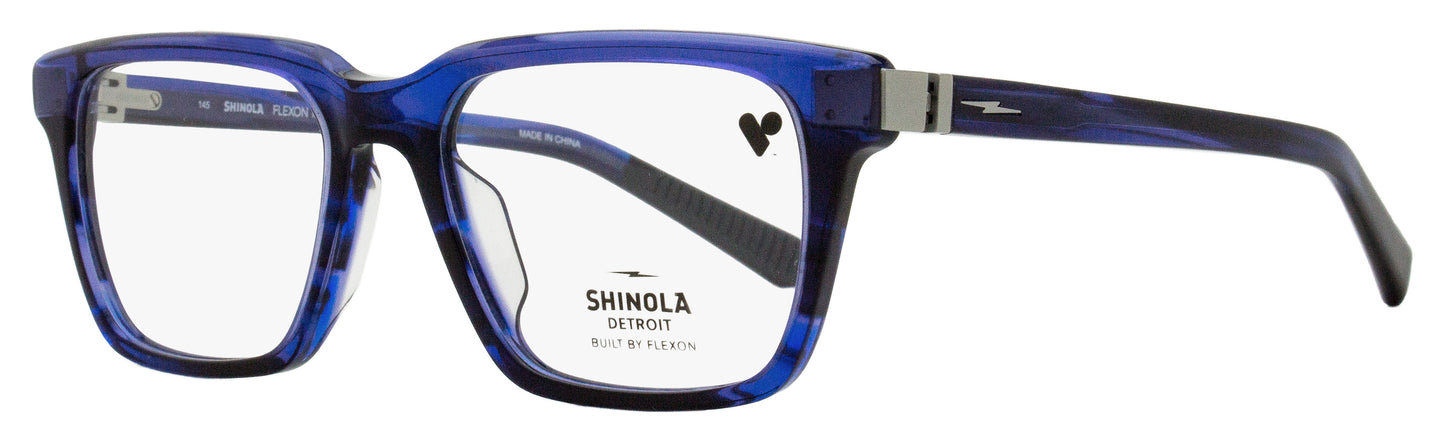 Shinola Flexon Rectangular Eyeglasses SH15000 460 Navy Horn 54mm