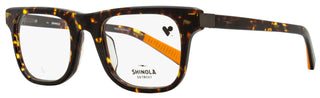 Shinola Modified Rectangle Eyeglasses SH15002 242 Amber Tortoise 51mm