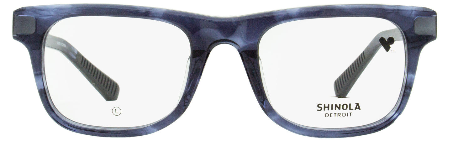 Shinola Modified Rectangle Eyeglasses SH15002 461 Blue Havana 51mm