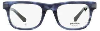 Shinola Modified Rectangle Eyeglasses SH15002 461 Blue Havana 51mm