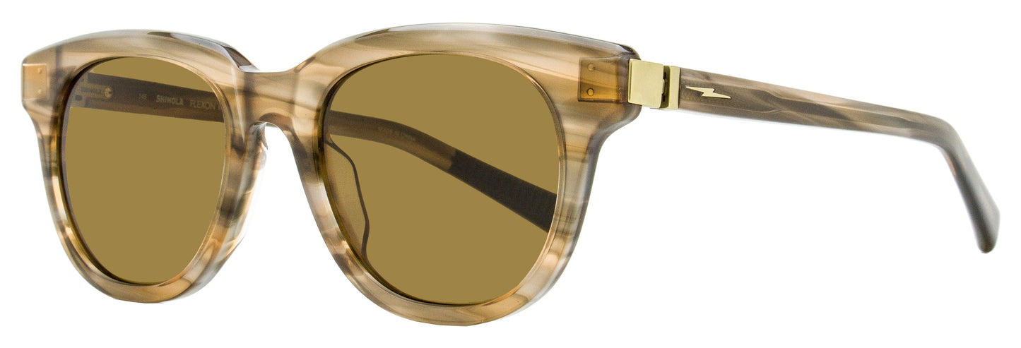 Shinola Soft Rectangular Sunglasses SH1501S 690 Mink Horn 51mm