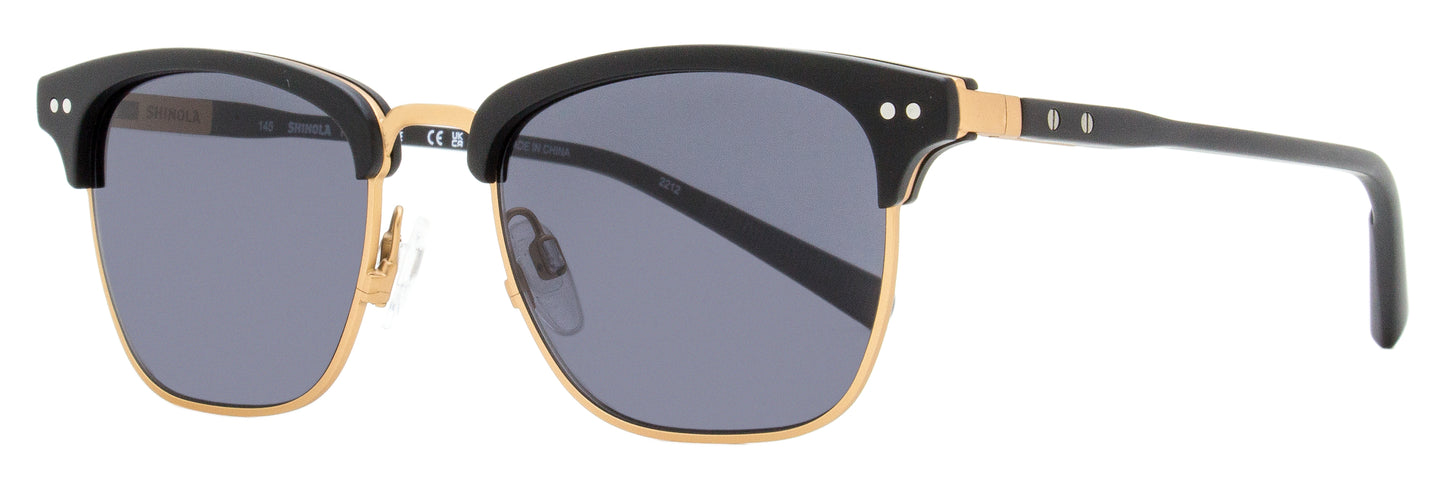 Shinola Flexon Runwell Sunglasses SH2300SM 001 Matte Black/Gold 52mm