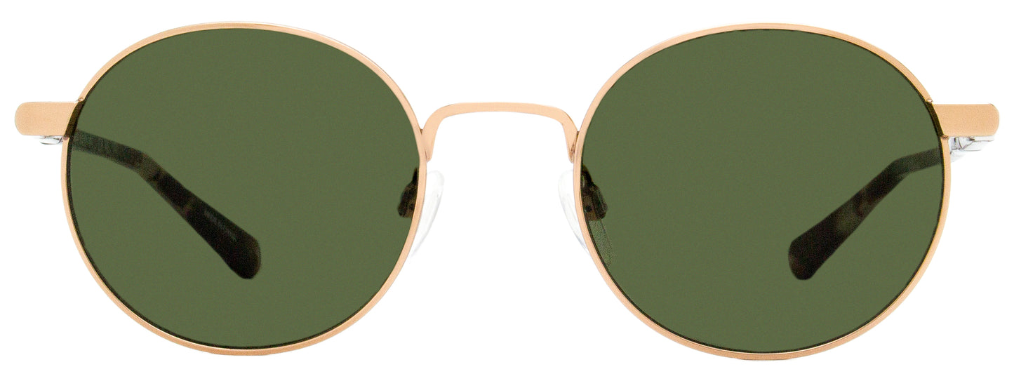 Shinola Round Runwell Sunglasses SH2301SL 780 Gold/Havana 51mm