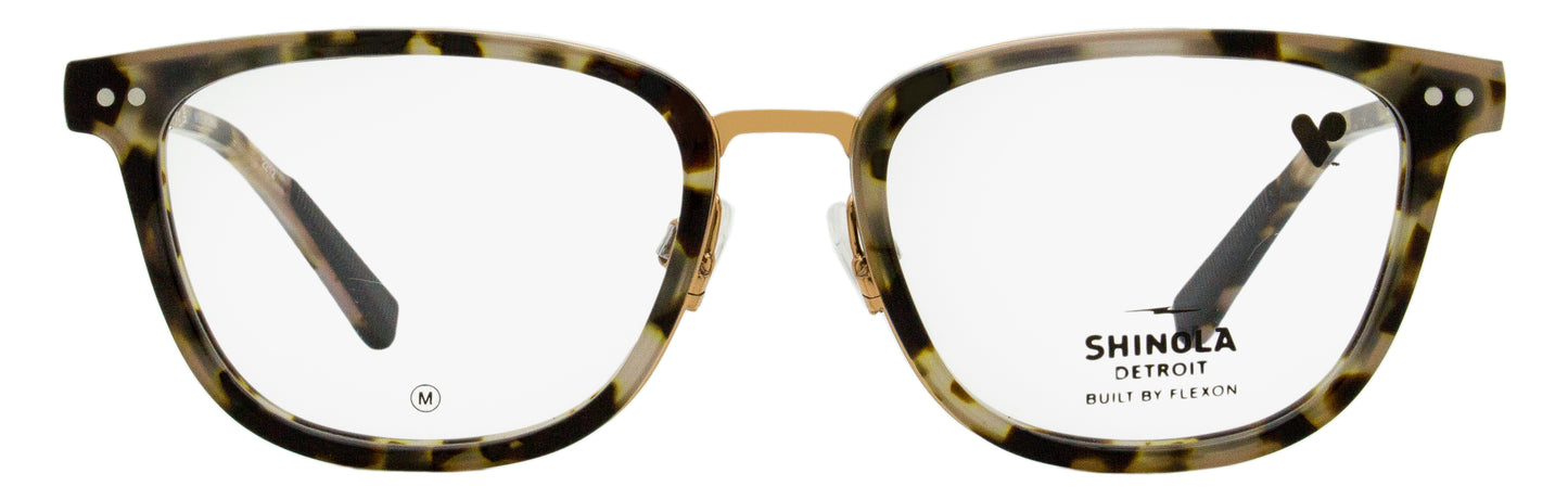 Shinola Memory Metal Eyeglasses SH27000 160 Bone Tortoise 52mm