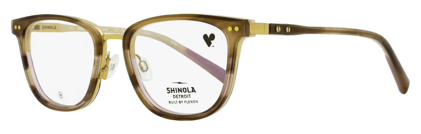 Shinola Memory Metal Eyeglasses SH27000 219 Blue Horn 52mm