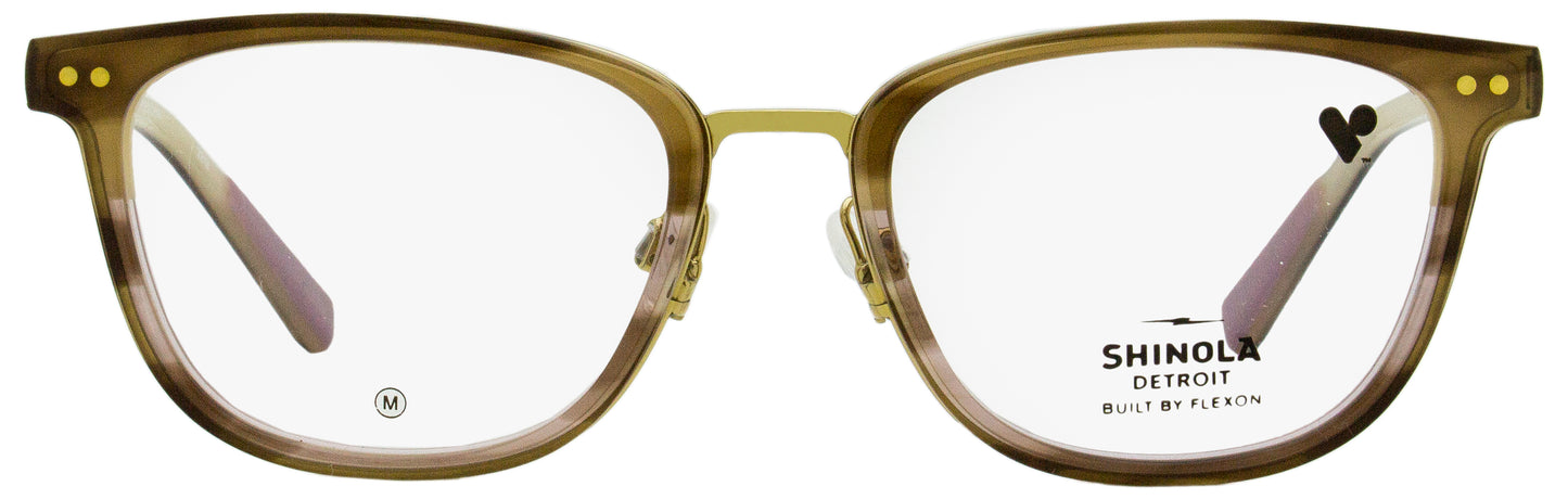 Shinola Memory Metal Eyeglasses SH27000 219 Blue Horn 52mm