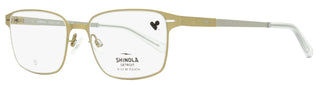 Shinola Flexon Rectangular Eyeglasses SH31002 719 Satin Gold 52mm