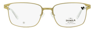 Shinola Flexon Rectangular Eyeglasses SH31002 719 Satin Gold 52mm