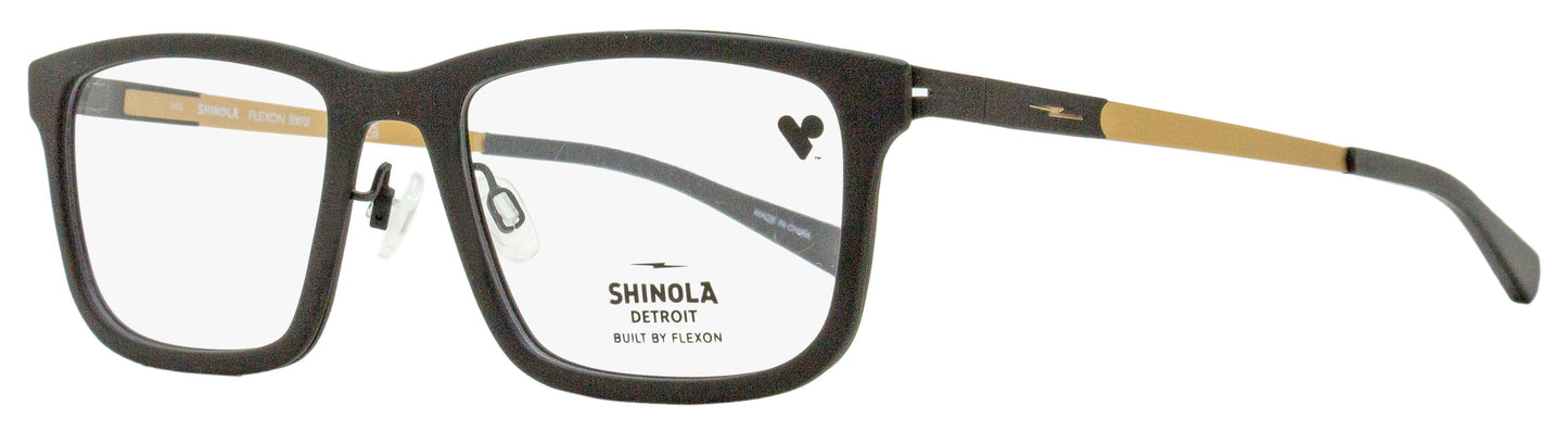 Shinola Flexon Temple Eyeglasses SH37000 001 Matte Black/Gold 55mm