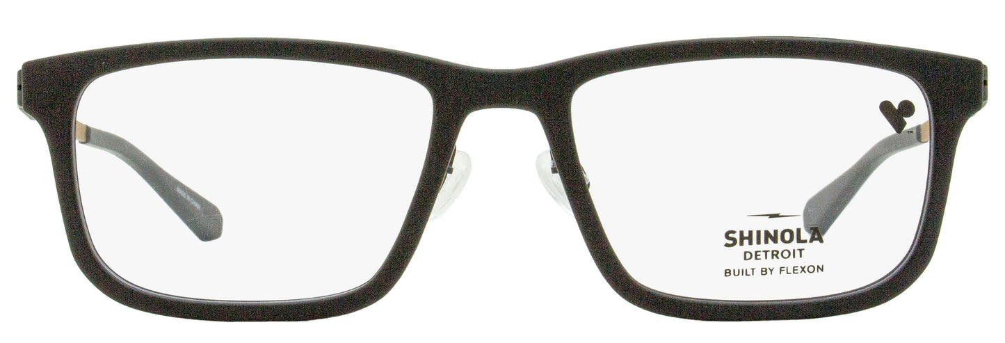 Shinola Flexon Temple Eyeglasses SH37000 001 Matte Black/Gold 55mm