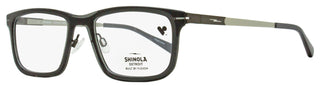 Shinola Flexon Temple Eyeglasses SH37000 012 Crystal Carbon 55mm