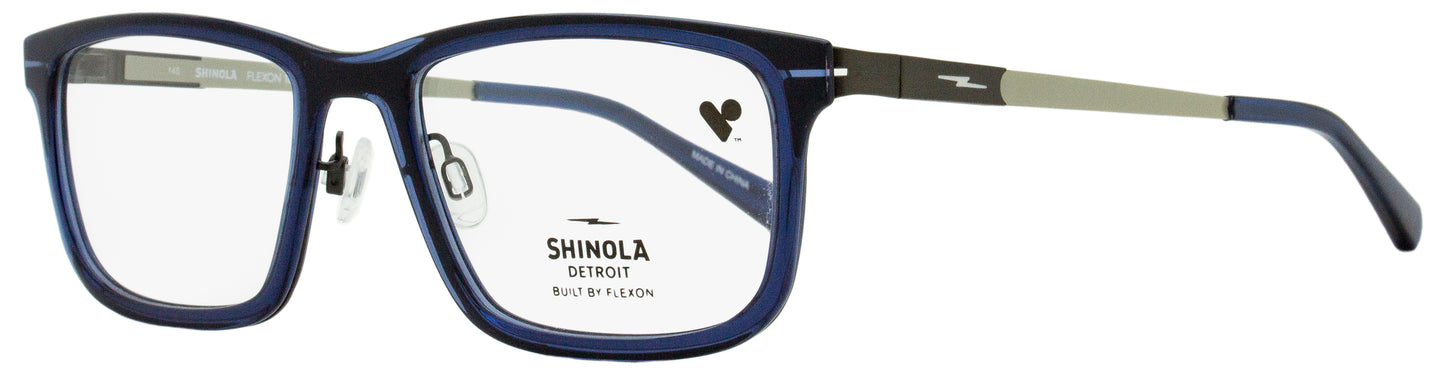 Shinola Flexon Temple Eyeglasses SH37000 410 Crystal Navy 55mm