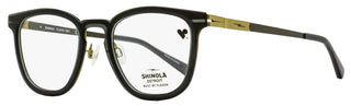 Shinola Flexon Keyhole Eyeglasses SH37001 012 Crystal Carbon 50mm
