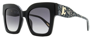 Just Cavalli Square Snakeskin Sunglasses SJC019K 0700 Black 52mm