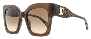 Just Cavalli Square Leopard Sunglasses SJC019K 0AAK Brown 52mm
