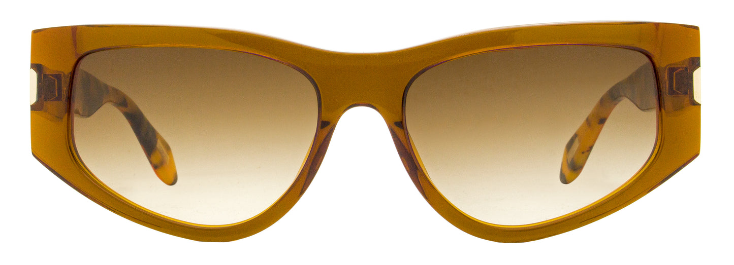 Just Cavalli Square Cat Eye Sunglasses SJC034 06X5 Brown/Havana 55mm