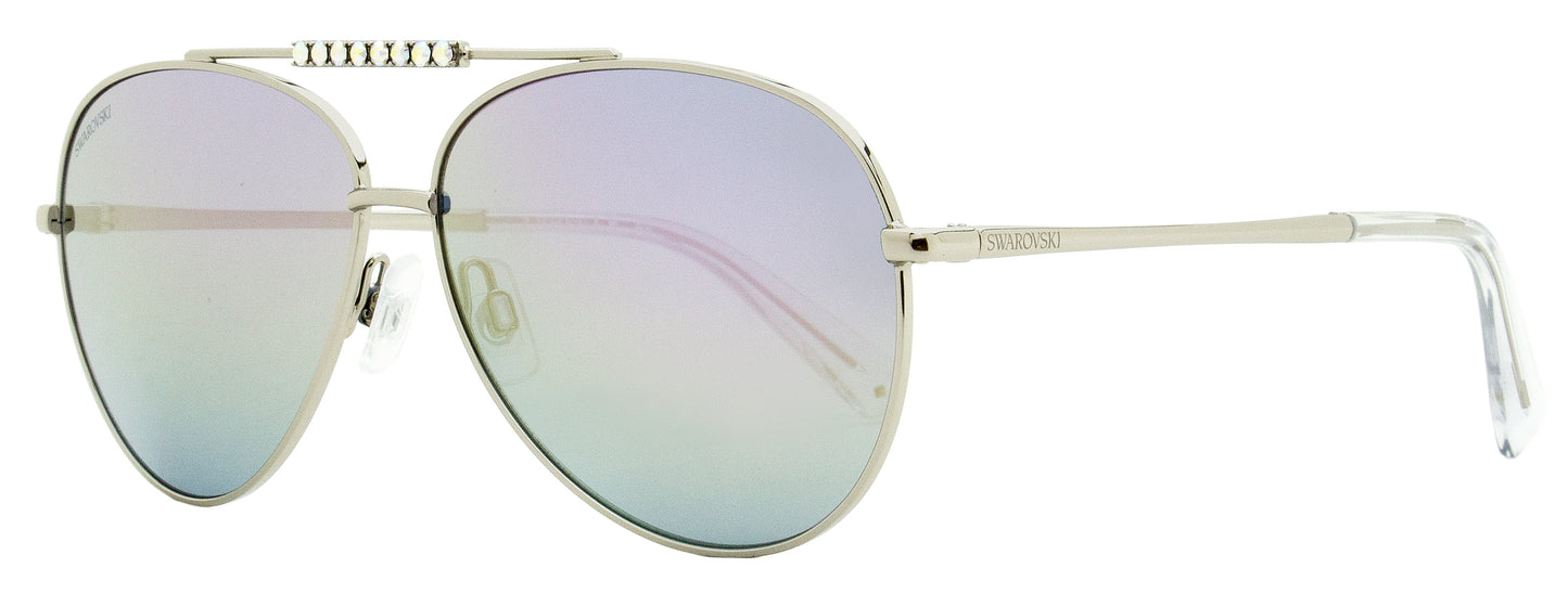 Swarovski Pilot Sunglasses SK0308 16Z Palladium/Crystal 60mm