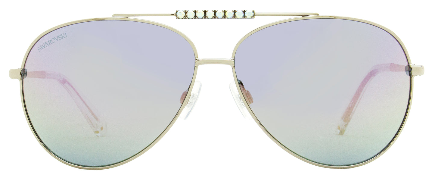 Swarovski Pilot Sunglasses SK0308 16Z Palladium/Crystal 60mm