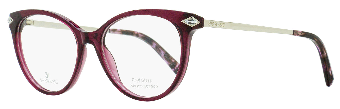 Swarovski Arching Oval Eyeglasses SK5312 069 Shiny Bordeaux 51mm