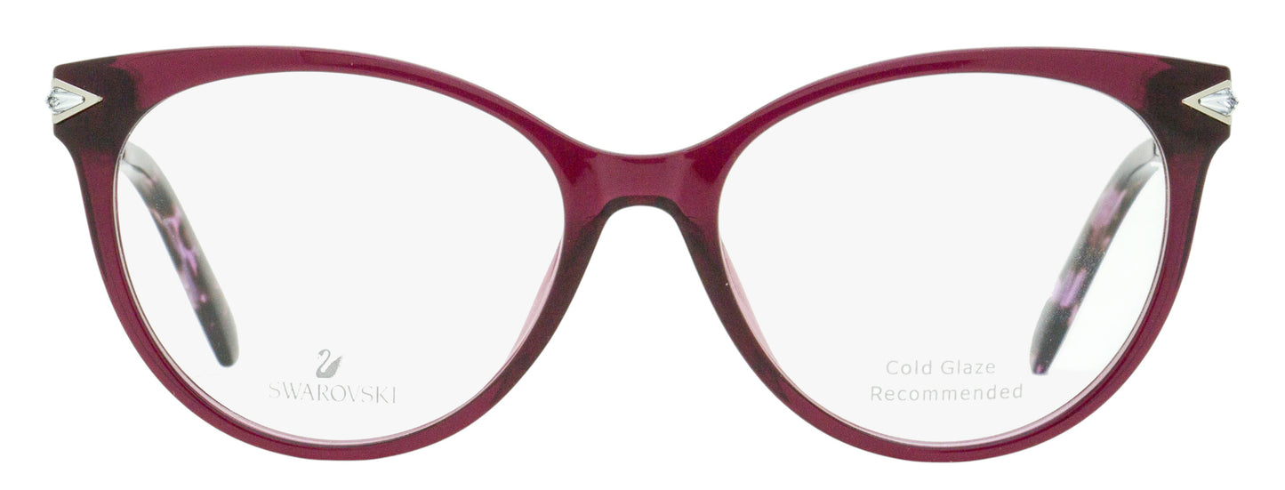 Swarovski Arching Oval Eyeglasses SK5312 069 Shiny Bordeaux 51mm