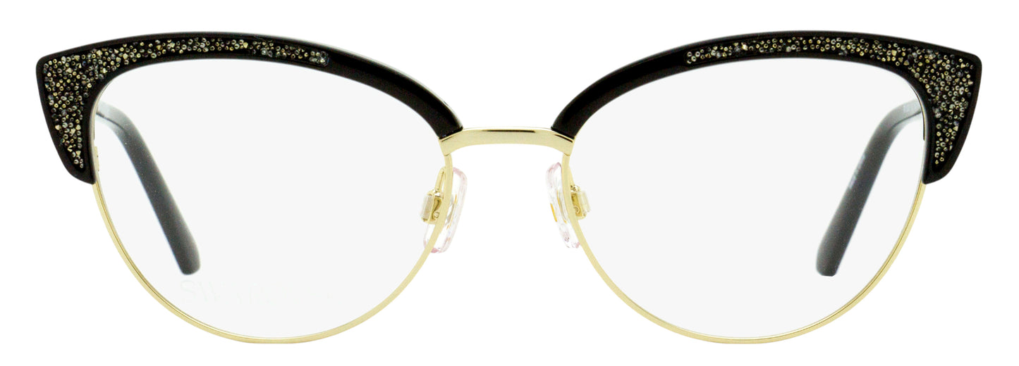 Swarovski Brow Line Eyeglasses SK5363 032 Gold/Black 53mm