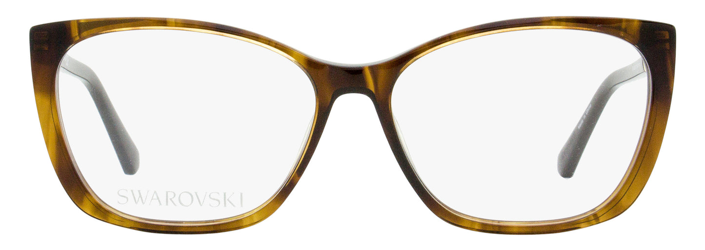 Swarovski Soft Rectangular Eyeglasses SK5383 047 Brown Melange 54mm