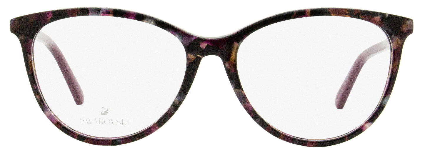 Swarovski Oval Eyeglasses SK5396 55B Violet Havana 52mm