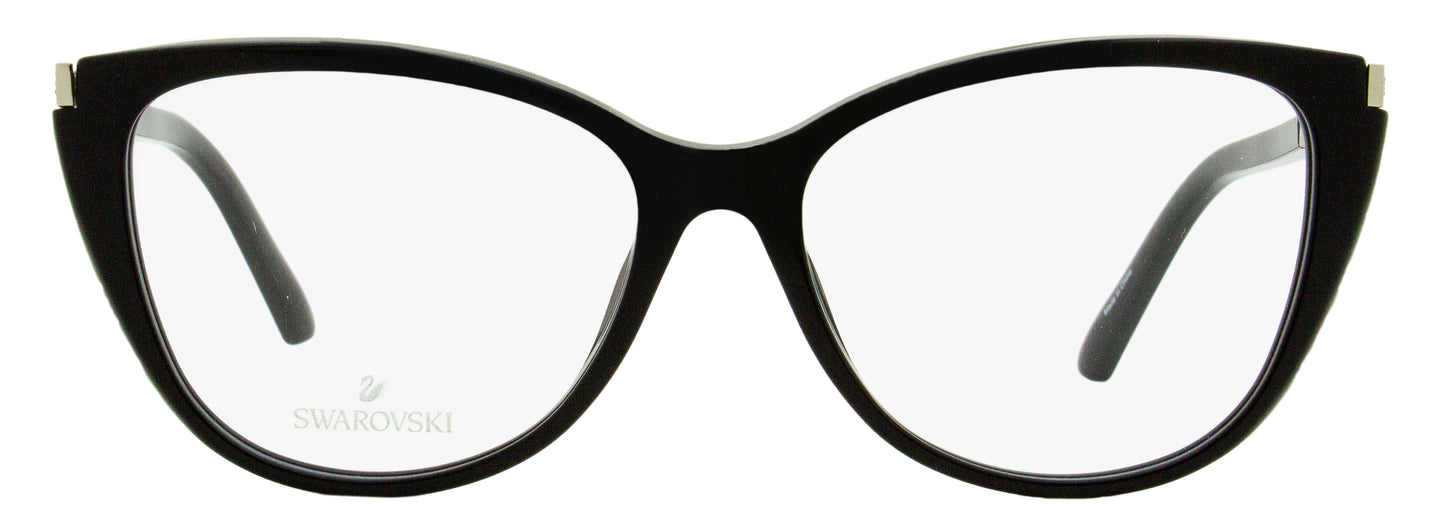 Swarovski Oval Eyeglasses SK5414 001 Black/Palladium 53mm