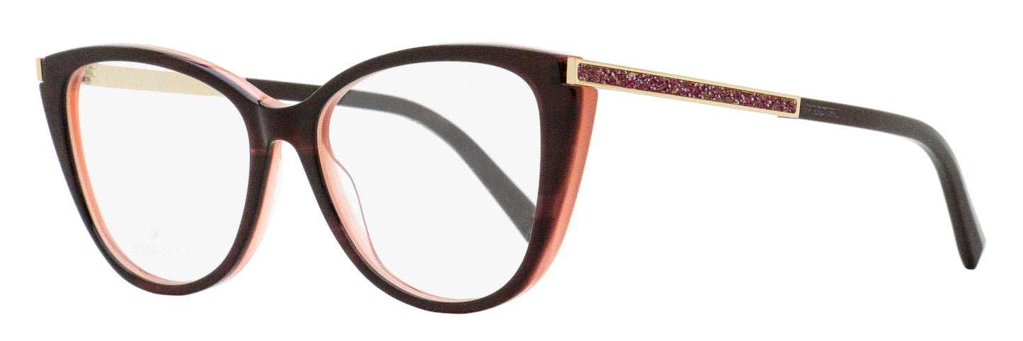 Swarovski Butterfly Eyeglasses SK5414 069 Dark Brown/Rose 53mm