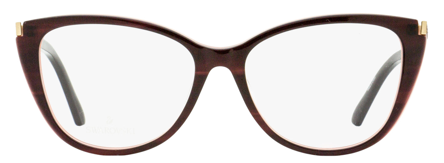 Swarovski Butterfly Eyeglasses SK5414 069 Dark Brown/Rose 53mm