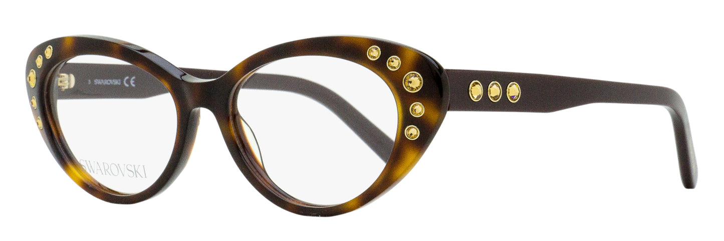Swarovski 60s Cat-Eye Eyeglasses SK5429 052 Dark Havana 53mm