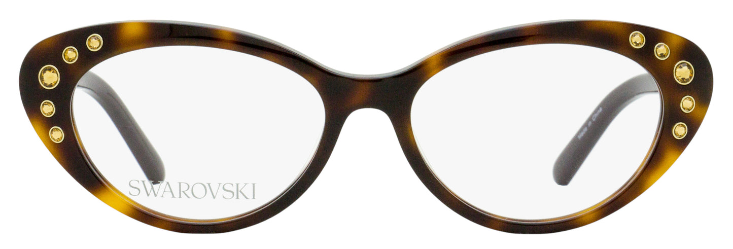 Swarovski 60s Cat-Eye Eyeglasses SK5429 052 Dark Havana 53mm
