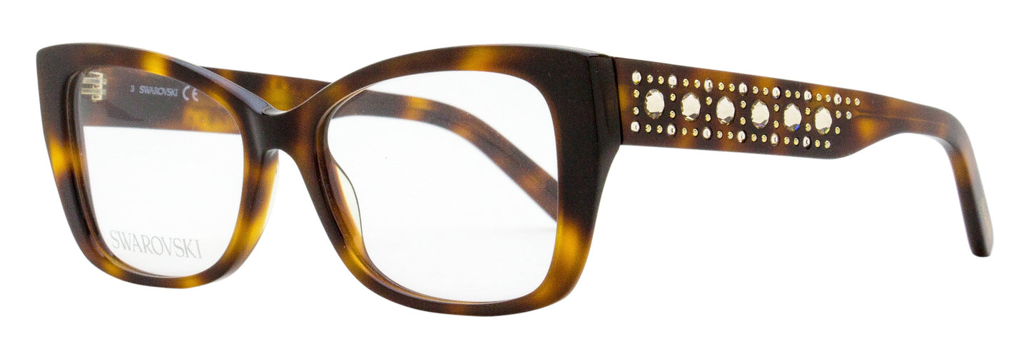 Swarovski Grid Crystal Eyeglasses SK5452 052 Dark Havana 52mm