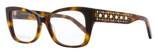Swarovski Grid Crystal Eyeglasses SK5452 052 Dark Havana 52mm