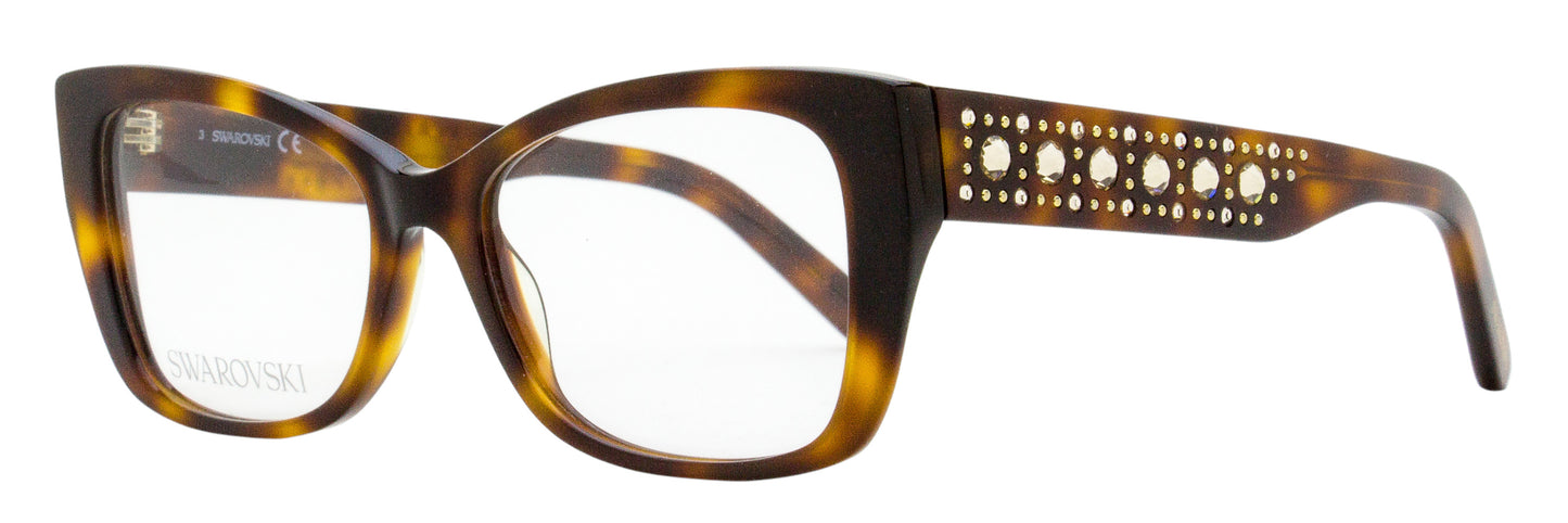 Swarovski Grid Crystal Eyeglasses SK5452 052 Dark Havana 52mm
