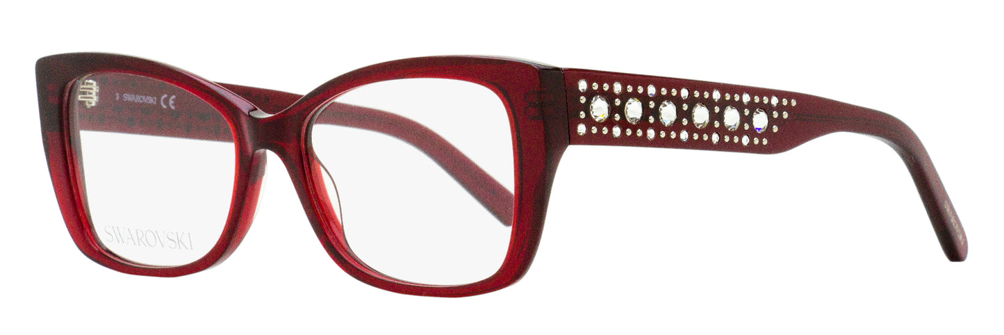 Swarovski Grid Crystal Eyeglasses SK5452 068 Maroon 52mm