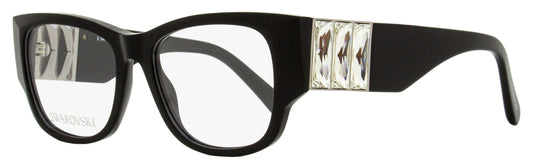 Swarovski Rectangular Eyeglasses SK5473 001 Shiny Black 54mm