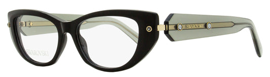 Swarovski Cat Eye Eyeglasses SK5476 001 Black/Gray 53mm